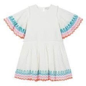 NWT Stella McCartney Kids scalloped cotton dress Size 5